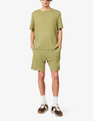 BOSS: Ribbed Two-Slip-Pockets Stretch-Woven Shorts