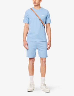 BOSS: Waffle Crewneck Cotton-Blend T-Shirt