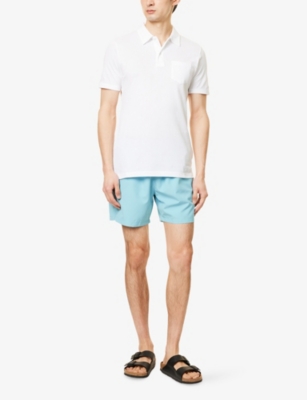 BOSS: Dolphin Logo-Print Swim Shorts