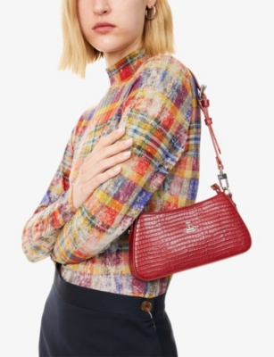 VIVIENNE WESTWOOD: Tasha Leather Shoulder Phone Bag