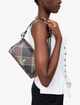 Vivienne Westwood Mens Chelsea Tartan Hazel Check Medium Woven Shoulder Bag In Multi