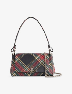 Vivienne Westwood Mens Chelsea Tartan Hazel Check Medium Woven Shoulder Bag In Multi