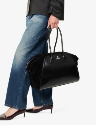 VIVIENNE WESTWOOD: Shirley Leather Top Handle Bag