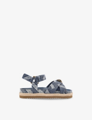 KURT GEIGER LONDON: Kids’ Mini Kensington Denim Espadrille Sandals