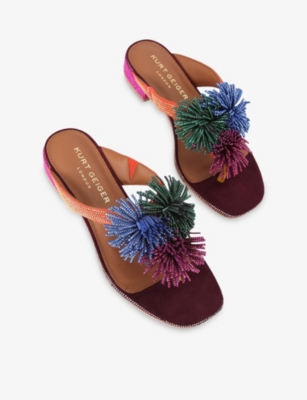 Kurt Geiger 30mm Pom Pom Sandals
