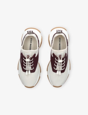 Steve Madden Cream Comb Kids' Jmatch Knitted Trainers Eur 33 / 1 Uk In Multi