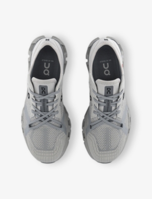 On-running Womens  Cloud X 4 Ad Cushioned-sole Mesh Low-top Trainers In Wolf Alloy F