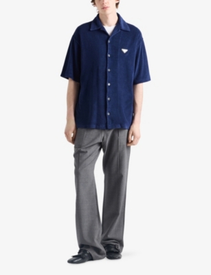 Prada Men's Spugna Terry Bowling Shirt