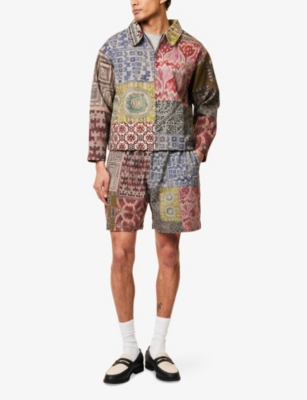 FOUND: Tapestry Printed Cotton Shorts