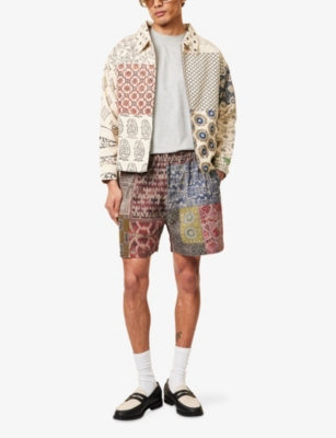 Printed Long-Sleeve Cotton-Twill Work Jacket