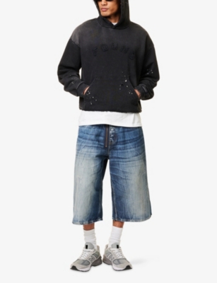FOUND: Logo-Embroidered Cotton Hoody