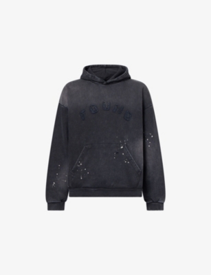 FOUND: Logo-Embroidered Cotton Hoody