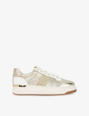 DUNE: Emeelia Leather Low-Top Trainers