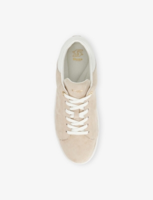 Dune Womens  Eden Suede Low-top Trainers In Sand Suede