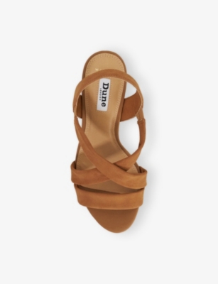 DUNE: Kamies Wide-Fit Cork Wedge-Heel Leather Shoes
