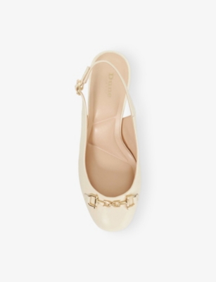 DUNE: Dreaming Block-Heel Slingback Leather Shoes