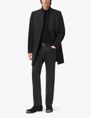 ALLSAINTS: Haydon Lapel-Collar Wool-Blend Coat