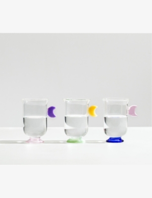 Ichendorf Sogni D'oriente Yellow Moon Borosilicate-glass Cup Multicolor In Transparent