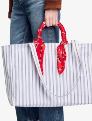 SANDRO: Bandana-Print Square Silk Scarf