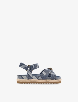 KURT GEIGER LONDON: Kids’ Mini Kensington Denim Espadrille Sandals