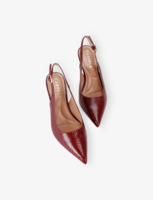 CARVELA: Corletta Slingback Faux-Leather Heeled Courts