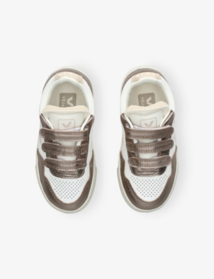 Veja Bronze Com V-90 Leather Low-top Trainers Eur 26 / 8.5 Uk