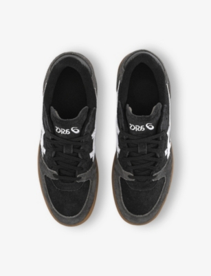 Asics Womens  Skyhand Suede Low-top Trainers In Black White