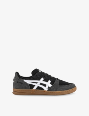 Asics Womens  Skyhand Suede Low-top Trainers In Black White