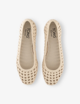 TOMS: Briella Faux-Leather Ballet Flats
