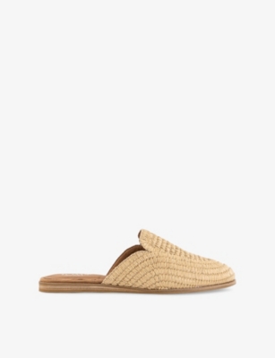 TOMS OMS WOMENS ALMOND RAFFIA JADE RAFFIA MULES EUR 37 / 4 UK 
