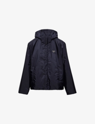 PRADA: Enamelled-Logo Re-Nylon Bomber Jacket