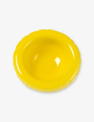 Home Studyo Yellow And Green Mira Mikati Lisa Ceramic Bowl In Multi