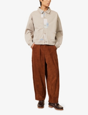 Story Mfg. Mens Brown Lush Corduroy Cotton Carpenter Trouser In Brown