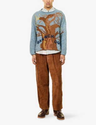 STORY MFG: Branch-Out Long-Sleeve Hand-Knitted Jumper