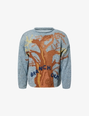 STORY MFG: Branch-Out Long-Sleeve Hand-Knitted Jumper
