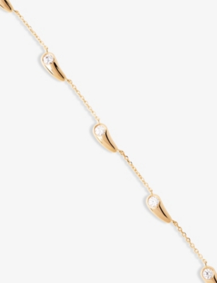 Pdpaola Dpaola Womens Becca 18ct Yellow Gold-plated Sterling-silver And Zirconia Charm Bracelet In Gold