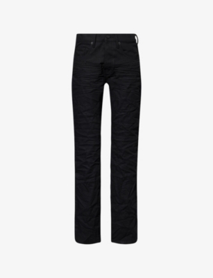 PURPLE BRAND: Crinkled Slim-Fit Stretch-Denim Jeans