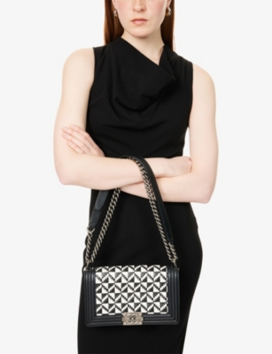 RESELFRIDGES: Pre-Loved Chanel Boy Leather Shoulder Bag