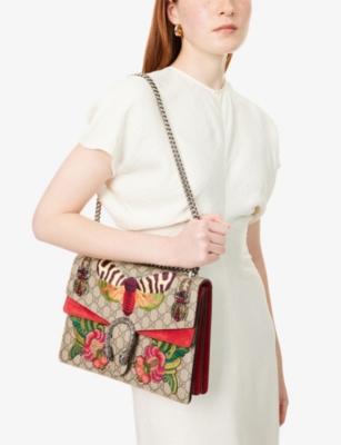 RESELFRIDGES: Pre-Loved Gucci Dionysus Canvas Shoulder Bag