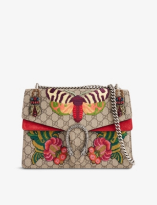 RESELFRIDGES: Pre-Loved Gucci Dionysus Canvas Shoulder Bag