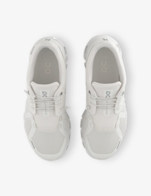ON-RUNNING WOMENS WHITE WHITE F CLOUD 6 MESH LOW-TOP TRAINERS 