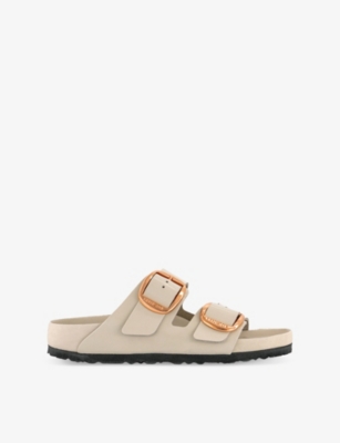 BIRKENSTOCK: Arizona Big-Buckle Leather Flat Sandals