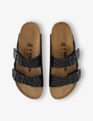 Birkenstock Womens  Arizona Two-strap Leather Flat Sandals