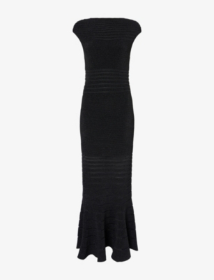 HERVE LEGER: Camila Sleeveless Stretch-Woven Gown