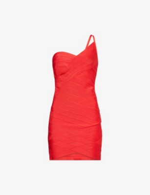 HERVE LEGER: Ally Stretch-Woven Mini Dress