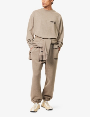 FEAR OF GOD ESSENTIALS: Logo-Embellished Long-Sleeve Cotton T-Shirt