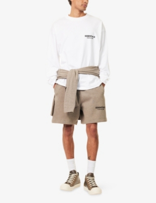FEAR OF GOD ESSENTIALS: Logo-Embellished Long-Sleeve Cotton T-Shirt
