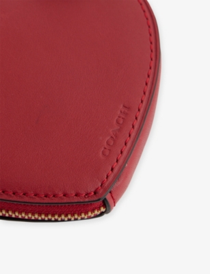 COACH: Heart Leather Coin Purse