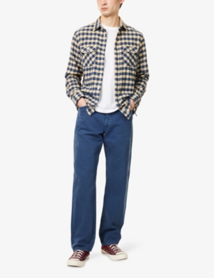 Replay Mens  9zero1 Eco Plus Straight-leg Denim Jeans In Blue Powder