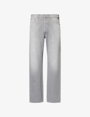 REPLAY: M9Z1 Washed Straight-Leg Denim Jeans
